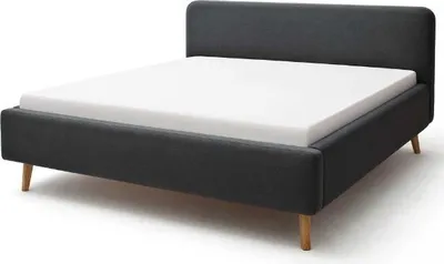 Produktbild von Doppelbett Cézanne 180x200cm mit Stauraum - anthrazit