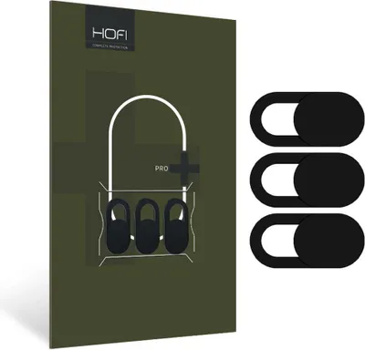 Zdjęcie produktu dla Hofi Zalepka Na Kamer 3 Sztuki Czarna Do Laptopa Slim Pro+