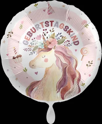 Produktbild von Folienballon Rosy Unicorn Bday 43cm