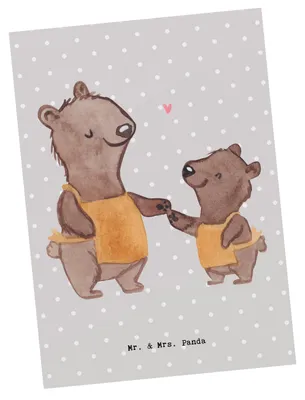 Produktbild von Mr. & Mrs. Panda Postkarte Arbeitserzieher Herz - Grau Pastell - Geschenk, Ausbildung, Postkarten, Freunde, Hilfsbereit, Studium, bildkarte, Fotokarte, Ansichtskarte