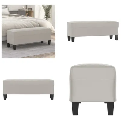 Obrázek produktu pro vidaXL Lavice světle šedá 100x35x41 cm z mikrovlákna - Lavice - Lavice - Lavice do chodby