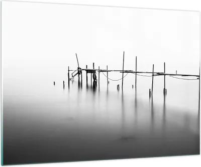 Produktbild von Bilder auf glas - Meer Brücke Wasser - 100x70cm - Glasbilder - Wandbilder - Kunstdruck - zum Aufhängen bereit - Wanddekoration aus Glas - Glas Bilder - Wandbild auf Glas - Einteilig - GAA100x70-3727