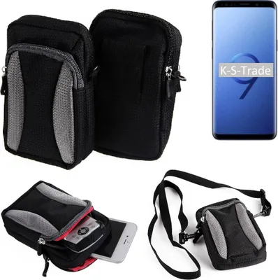 Produktbild von K-S-Trade Schutz-Hülle kompatibel mit Samsung Galaxy S9+  Handy Gürteltasche Umhängetasche mit Zusatzfach schwarz