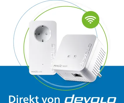 Produktbild von devolo Magic 1 WiFi mini Powerline WLAN Verstärker 2x Adapter