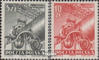 Produktbild von Briefmarken Polen 1952 Mi 748-749 (kompl.Ausg.) gestempelt Zementwerk