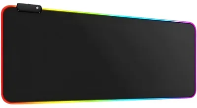 Zdjęcie produktu dla Podkładka Gamingowa RGB KU-40868 - Duża Czarna 90x40 cm KP40868