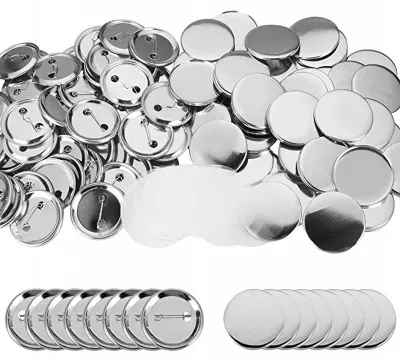 200 Sets Knopfteile 25 mm, Metall + Folie, für Button-Maschine