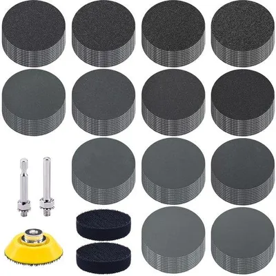 Produktbild von 130 Stück Schleifscheiben 50 mm, Grit 80-10.000, Silikoncarbid, geeignet für Tischspitzer und Haakslepers
