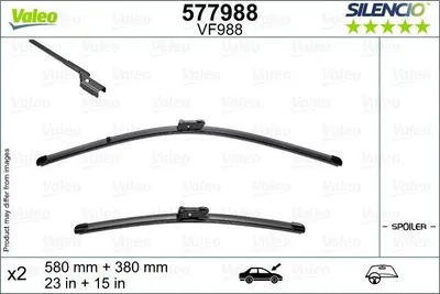 Zdjęcie produktu dla wycieraczki VF988 580+380 OE XTRM JUKE II F16