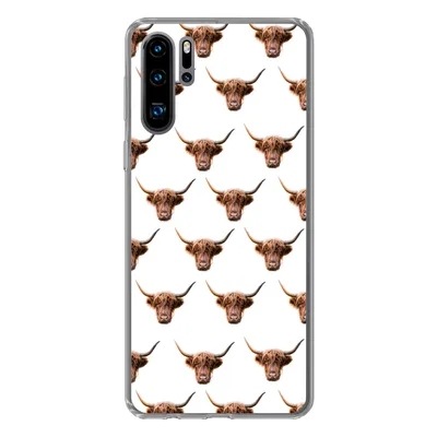 Produktbild von MuchoWow® Handyhülle Schutzhülle Hülle für Huawei P30 Pro Schottischer Highlander - Kuh - Muster Silikon Softcase Handy Hülle - Schutzdeckel