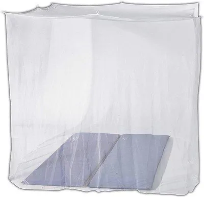 Image de Moustiquaire pour lit double de la marque Famanu | Filet anti-moustiques à mailles fines | Livrée avec 8 anneaux de suspension | Dimensions : 220 x 200 x 200 cm