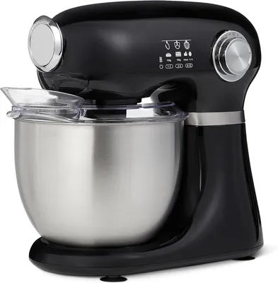 Immagine prodotto di Robot da cucina da 1000 W - Impastatrice e frullatrice con ciotola da 5 litri - 12 velocità e funzione pulse - Colore nero