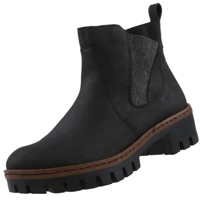 Produktbild von Rieker Damenschuhe Stiefeletten Reißverschluss Stiefelette Schwarz Freizeit, Schuhgröße:36 EU