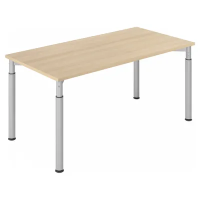 Produktbild von Schreibtisch 160x80cm Eiche/Silber
