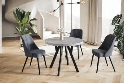 Produktbild von Esstisch Rund Ovo, Esstisch Ausziehbar 100-200 cm, Moderner Wohnzimmertisch und Küchentisch, At