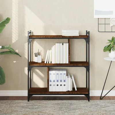 Obrázek produktu pro Maison Exclusive - Knihovna 3 police Hnědý dubový vzhled 76x32x88cm Dřevěný materiál