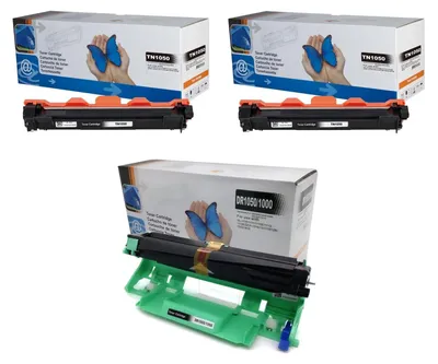 Produktbild von D&C Toner 2x TN1050 + 1x Trommel DR1050 kompatibel mit Brother DCP-1510, HL-1110, HL-1210W, MFC-1810, MFC-1910W, weitere Modelle der DCP HL MFC Serien