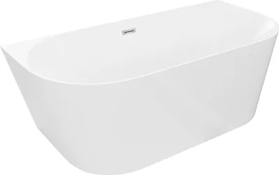 Produktbild von Mexen Oval Slim freistehende Wandbadewanne 170 x 80 cm, weiß, Überlauf Chrom - 52661708000-01