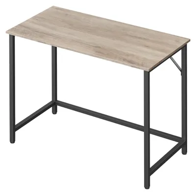 Zdjęcie produktu dla Stół do pracy w domu, solidny stół komputerowy, łatwy montaż | Kolor: szary/czarny | Wymiary: 100x50x75 cm