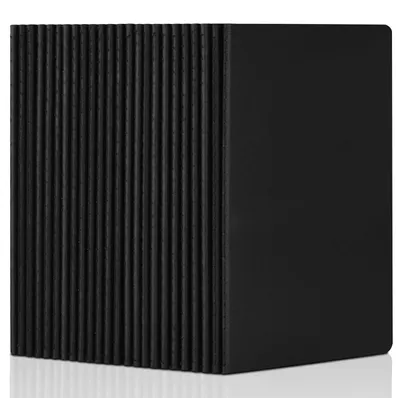Obrázek produktu pro Blok notátů A5, linkovaný, 24 kusů, černý, 30 listů, 80 g/m²