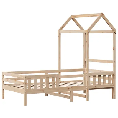 Zdjęcie produktu dla Rama łóżka z daszkiem, 75x190 cm, lite drewno sosnowe