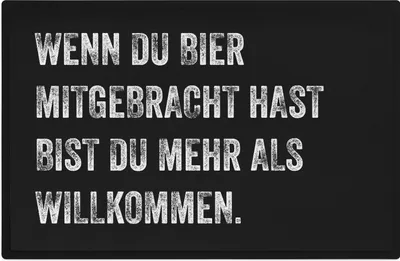 Produktbild von Trendation - Lustige Fußmatte Bier Spruch Geschenk Humor Fussmatte mit Spruch 60x40 cm