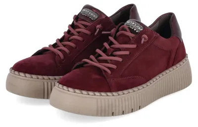 Productafbeelding van Gabor Damen lage sneaker, kleur: rood, materiaal: leer, maat: 44