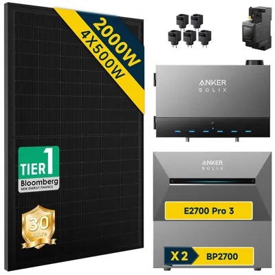 Produktbild von Anker Solix Power Dock Balkonkraftwerk 2000W mit Speicher– inkl. Solarbank 3 E2700 Pro & BP2700x2