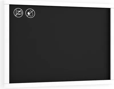 Immagine prodotto di Lavagna nera da gesso in cornice di legno colorato 60x40 cm - bianca