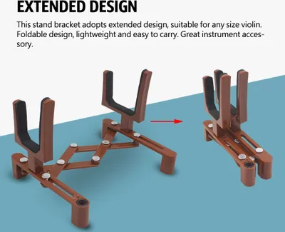 Image de Support de violon, support de violon étendu, support de violon, support de violon pliable, accessoires de violon