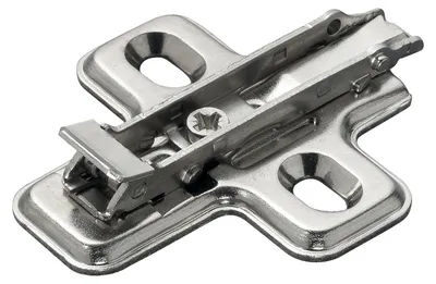Image de Embase cruciforme à fixation rapide perçage 37x32mm à visser 0mm acier - SALICE - BAV3M09F