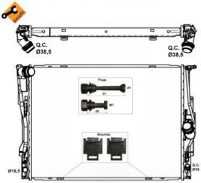 Produktbild von NRF Kühler, Motorkühlung  53474