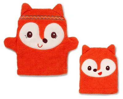 Produktbild von Lilliputiens Alice Set Handpuppenwaschlappen Orange  Orange One Size