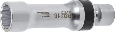 Produktbild von BGS Zündkerzen-Gelenkeinsatz Zwölfkant mit Haltefeder Antrieb Innenvierkant 10 mm (3/8") SW 18 mm - 6849