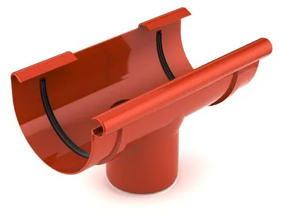 Produktbild von BRYZA Rinnenkessel aus Kunststoff Ø 75/63 mm, Ziegelrot RAL 8004