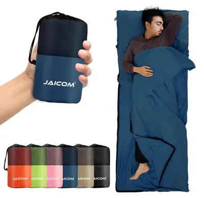 Zdjęcie produktu dla Śpiwór bawełniany - Ultralekki - 220 x 90 cm - 100% poliester - Podróżny