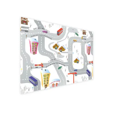 Obrázek produktu pro Magnetická bezrámová kovová tabule s potiskem 60x40cm - ulice