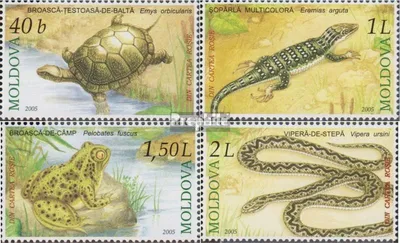Produktbild von Briefmarken Moldawien 2005 Mi 524-527 (kompl.Ausg.) postfrisch Reptilien und Amphibien