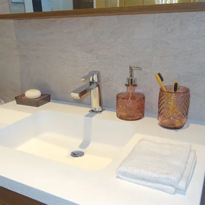 Productafbeelding van Tandenborstelhouder spirella Carmina, glas, terracotta, artikelnummer 10.21527