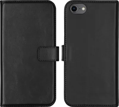 Obrázek produktu pro Selencia kožené pouzdro s klopou iPhone SE (2022 / 2020) / 8 / 7 / 6(s) - černé