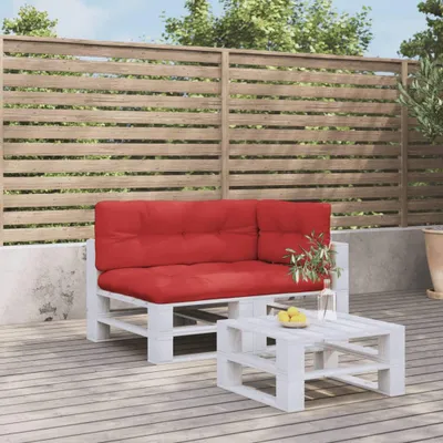 Immagine prodotto di Cuscino Pallet 3 pezzi in tessuto rosso
