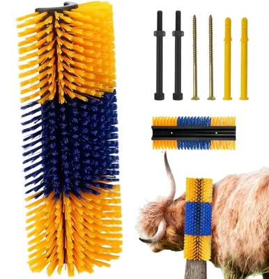 Produktbild von Scheuerbürste für Nutztiere - Fellpflege - Reinigung - Lindert Juckreiz - Für Pferde, Rinder, Schafe und Schweine