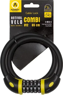 Produktbild von Auvray Combi 12 Mm Kabelschloss Schwarz 12 x 650 mm Schwarz 12 x 650 mm
