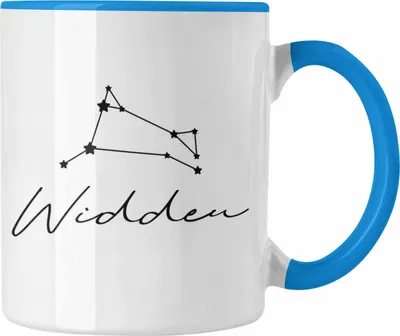 Produktbild von Trendation - Widder Sternzeichen Tasse Geschenk Horoskop Tierkreiszeichen (Blau)