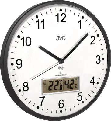 Produktbild von Wanduhr Funkuhr Uhr mit Funkwerk Thermometer gut lesbar 30 cm Hygrometer