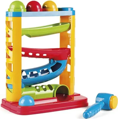 Obrázok produktu pre Miniland Farebná dráha s loptičkami a kladivkom, 12m-3r