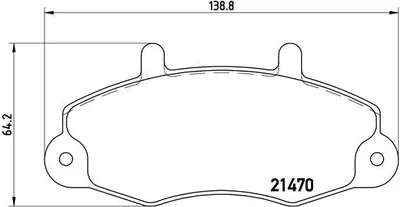 Produktbild von Brembo Bremsbelagsatz, Scheibenbremse Vorderachse P 24 049