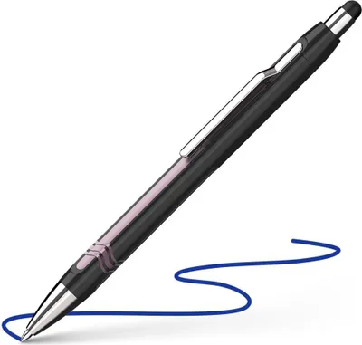 Image de Schneider SN138704 Stylo à bille Epsilon Touch - XB, bleu (indélébile), noir/rose