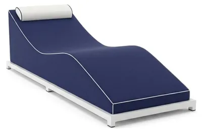 Immagine prodotto di Sdraio monoposto blu, comoda, moderna, elegante, nuova, da spiaggia