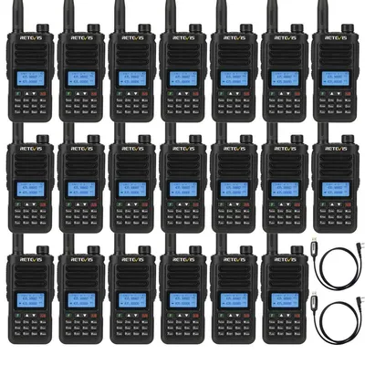Produktbild von Retevis RA89 Amateurfunkgerät, Ham Radio mit Hochleistungs Dualband, IP68 Wasserdichtes, 2500mAh Akku, Langstrecken, Lärmminderung(20 Stück)